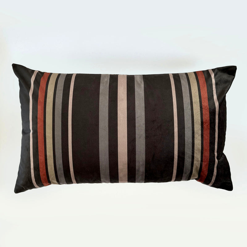 "Bird of Paradise" Velvet Cushion Cover - BLACK