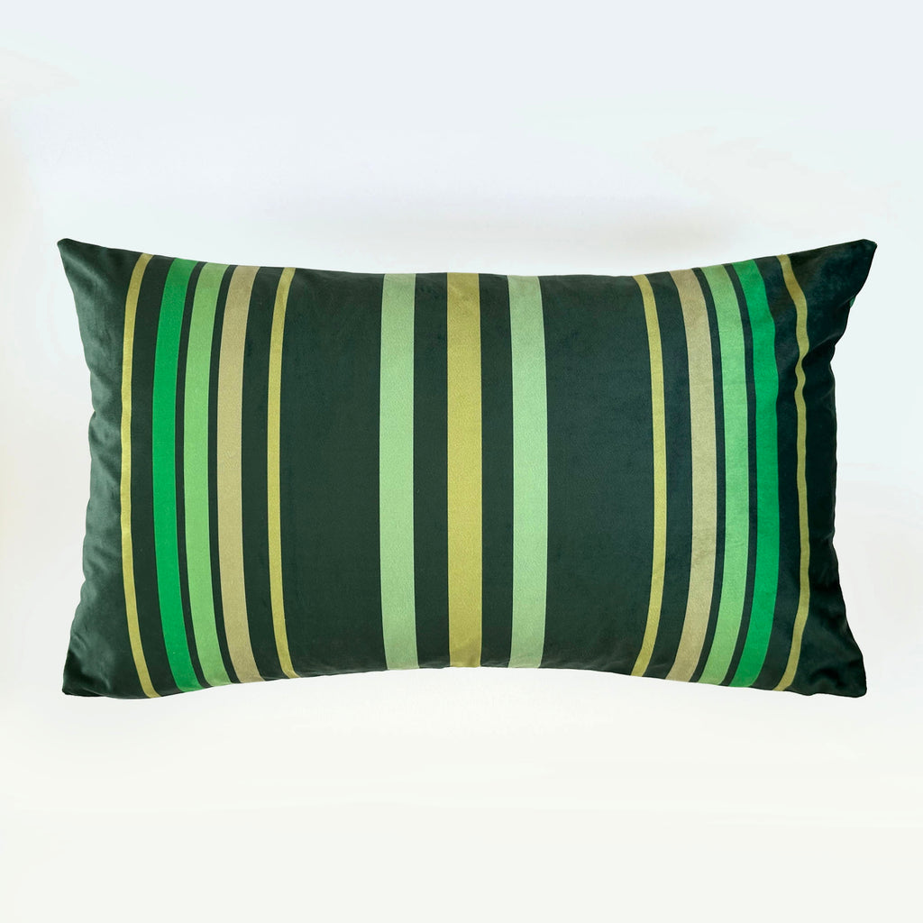 "Bird of Paradise" Velvet Cushion Cover - GREEN