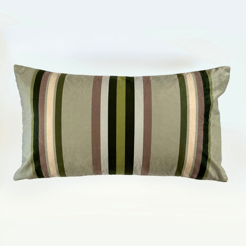 "Bird of Paradise" Velvet Cushion Cover - GREY