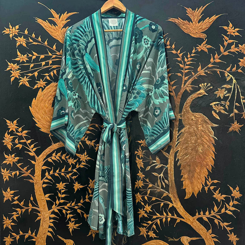 Bird of Paradise Kimono - Green