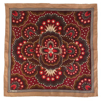 Snow Petal Silk Scarf - GARNET 65cm