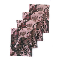 "Harvest Bloom" Linen Napkins DUSTY PINK - SET OF 4