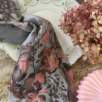 "Harvest Bloom" Linen Napkins SKY BLUE - SET OF 4