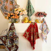 Wildflora Silk Scarf - CELADON 65cm