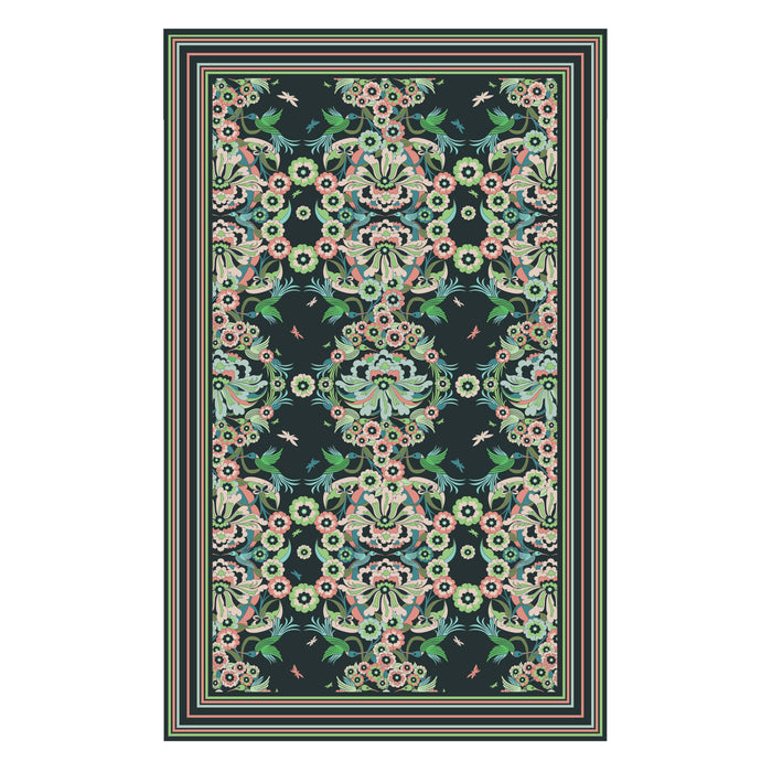 "Hummingbird Garden" Linen Tablecloth - MEADOW