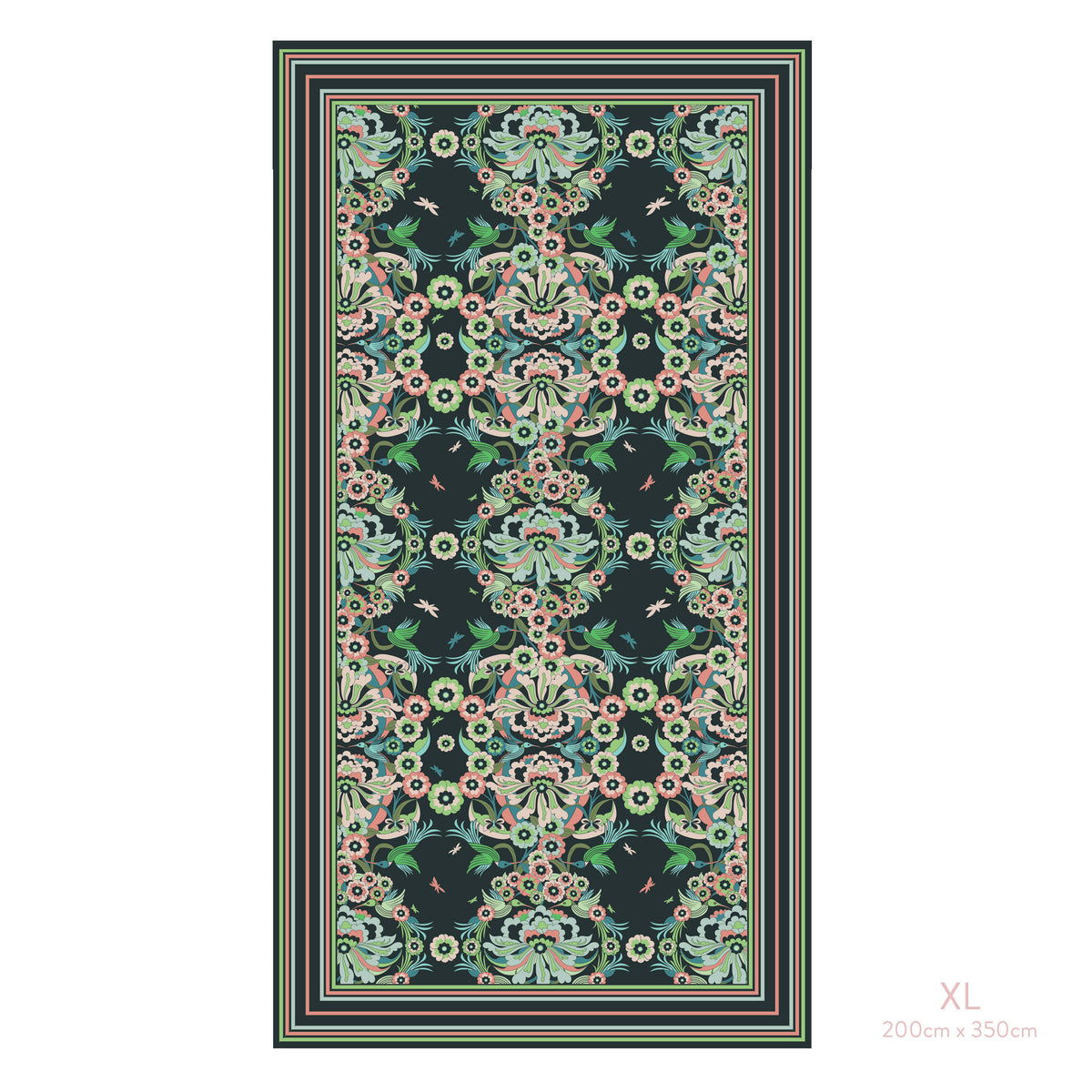 "Hummingbird Garden" Linen Tablecloth - MEADOW