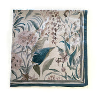 Country Garden Cotton Poplin Scarf - LAGOON 65cm