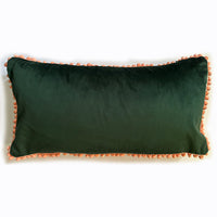"Lily of the Valley"  linen cushion cover with velvet back - CREAM