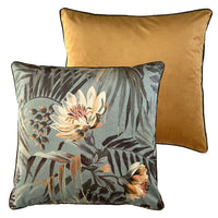 "Majestic Palm" Velvet Cushion Cover - SAGE