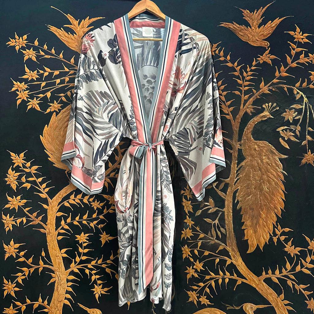 Majestic Palm Kimono - Sand