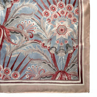 Morning Flowers Silk Scarf CORNFLOWER - 110cm