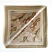 Morning Flowers Silk Neckerchief / Pocket Square PINK - 45cm