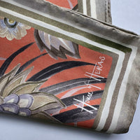 Bird Of Paradise Silk Scarf - PAPAYA 65cm