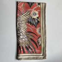 Bird Of Paradise Silk Scarf - PAPAYA 65cm