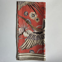 Bird Of Paradise Silk Scarf - PAPAYA 65cm