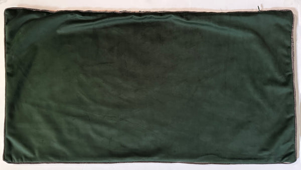 "Country Garden" linen cushion cover with velvet  - SALMON