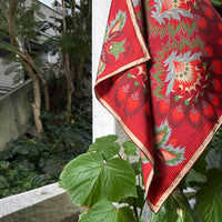 Wildflora Silk Scarf - SCARLET 65cm