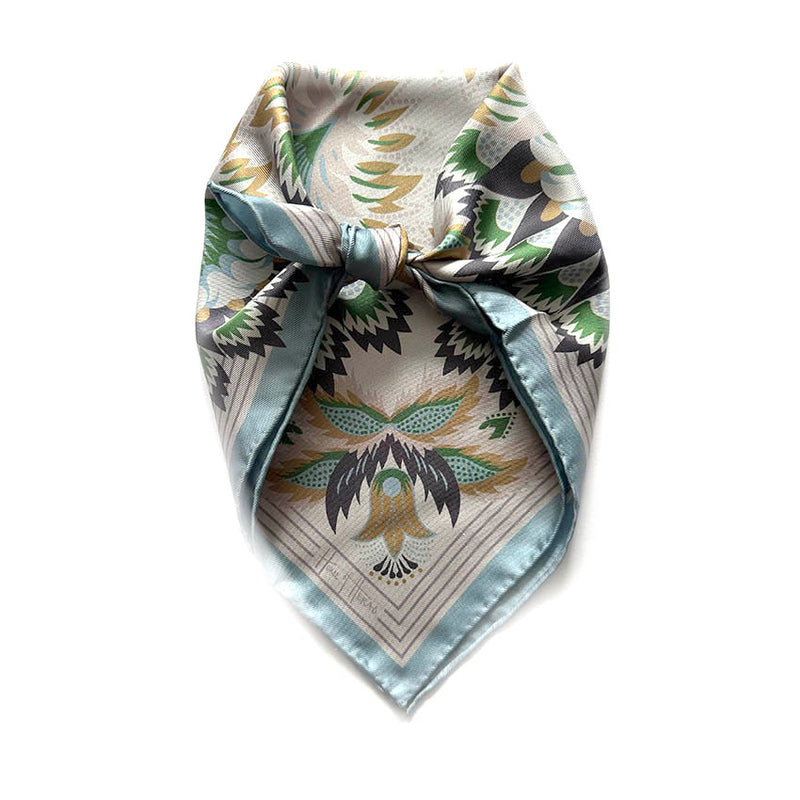 Wildflora Silk Scarf - SEA 43cm