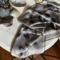 Wildflora Silk Scarf - SILVER 65cm