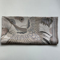 Bird Of Paradise Silk Scarf - SILVER 65cm
