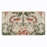 "Tomato Vine"  linen cushion cover with velvet back - CREAM