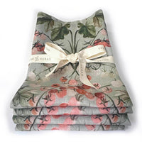 "Tomato Vine" Linen Napkins MINT - SET OF 4