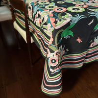 "Hummingbird Garden" Linen Tablecloth - MEADOW