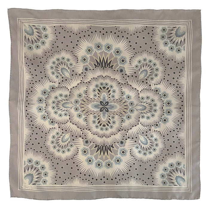 Snow Petal Silk Scarf - CASHMERE 65cm
