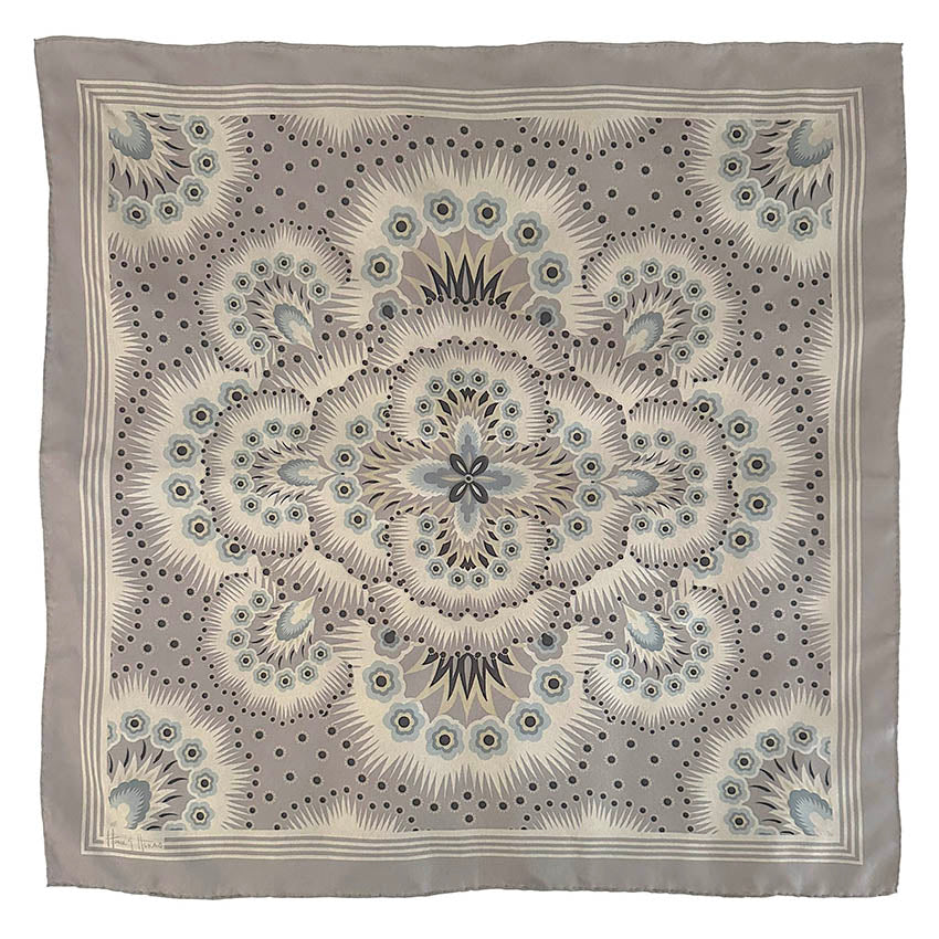 Snow Petal Silk Scarf - CASHMERE 65cm