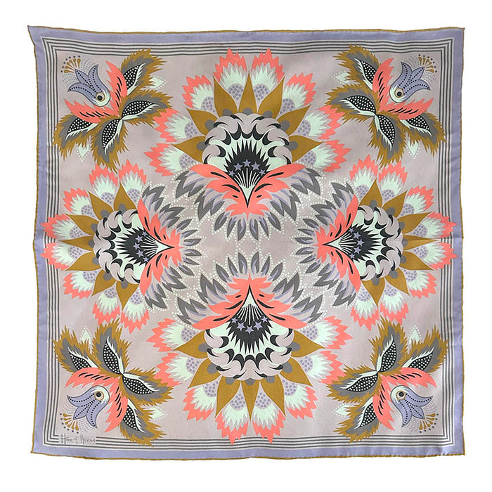 Wildflora Silk Scarf - LILAC 65cm