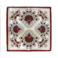 Wildflora Silk Scarf - MERLOT 43cm