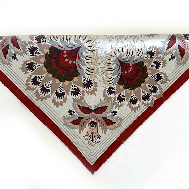 Wildflora Silk Scarf - MERLOT 43cm