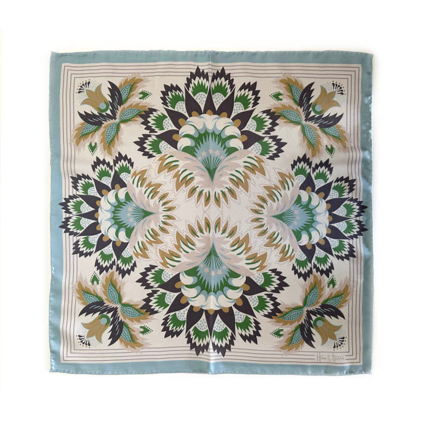 Wildflora Silk Scarf - SEA 43cm