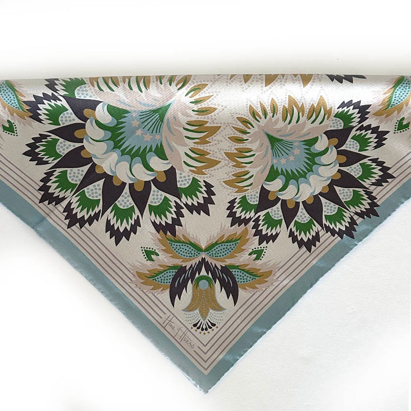 Wildflora Silk Scarf - SEA 43cm