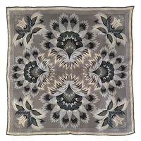 Wildflora Silk Scarf - SILVER 65cm