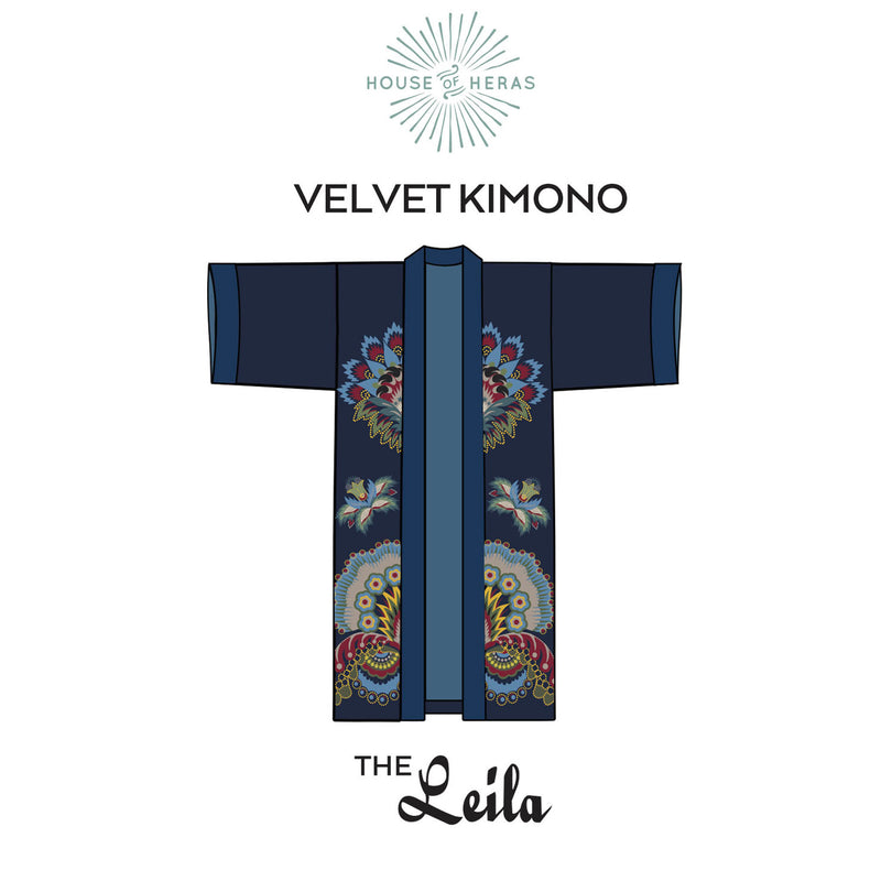 VELVET KIMONO- The Leila
