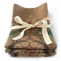 "Bush Bouquet" Linen Napkins - Gold - SET OF 4