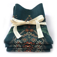 "Bush Bouquet" Linen Napkins - Navy - SET OF 4