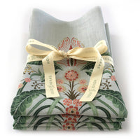 "Wattle Delight" Linen Napkins - Silver - SET OF 4