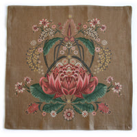 "Bush Bouquet" Linen Napkins - Gold - SET OF 4