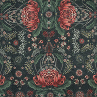 "Bush Bouquet" Linen Tablecloth - Navy