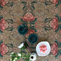 "Bush Bouquet" Linen Tablecloth - Gold