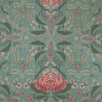 "Bush Bouquet" Linen Tablecloth - Teal