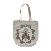 "Bees Knees" Belgian Linen Shopping Bag - CREAM