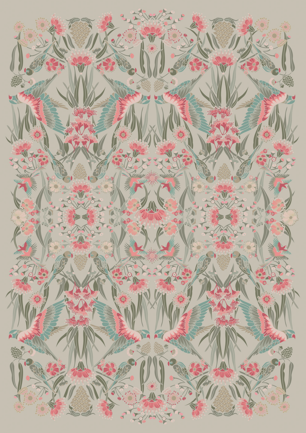 "Gumnut Paradise" Linen Tablecloth - Wheat