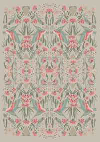 "Gumnut Paradise" Linen Tablecloth - Wheat