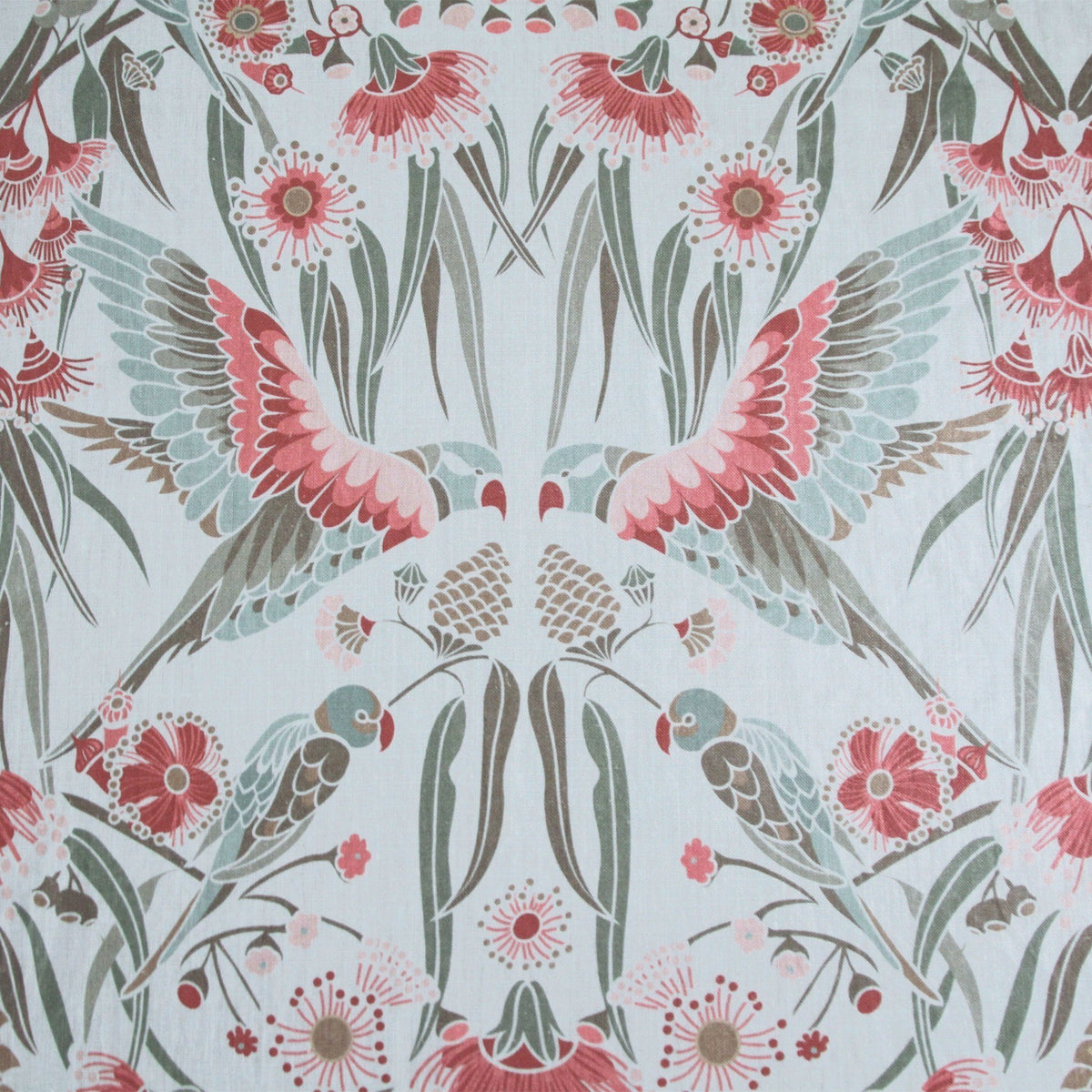 "Gumnut Paradise" Linen Tablecloth - Sky Blue
