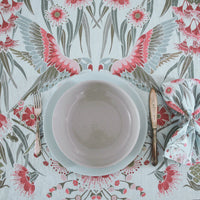 "Gumnut Paradise" Linen Tablecloth - Sky Blue