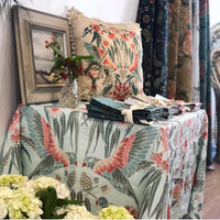 "Gumnut Paradise" Linen Tablecloth - Sky Blue