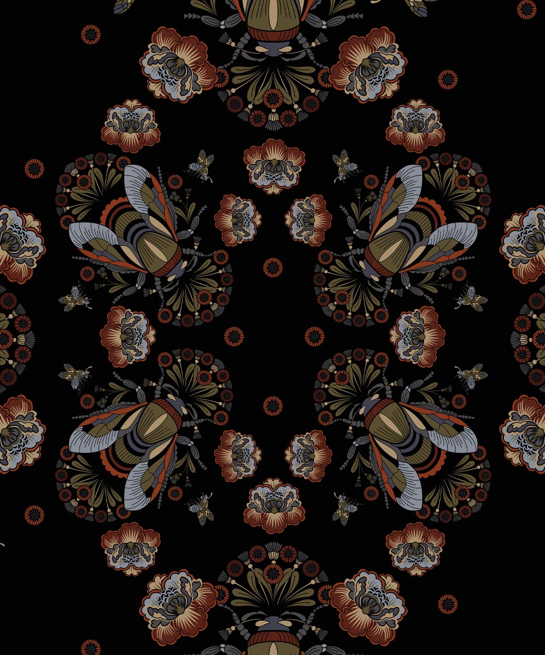 Bees Lace Wallpaper